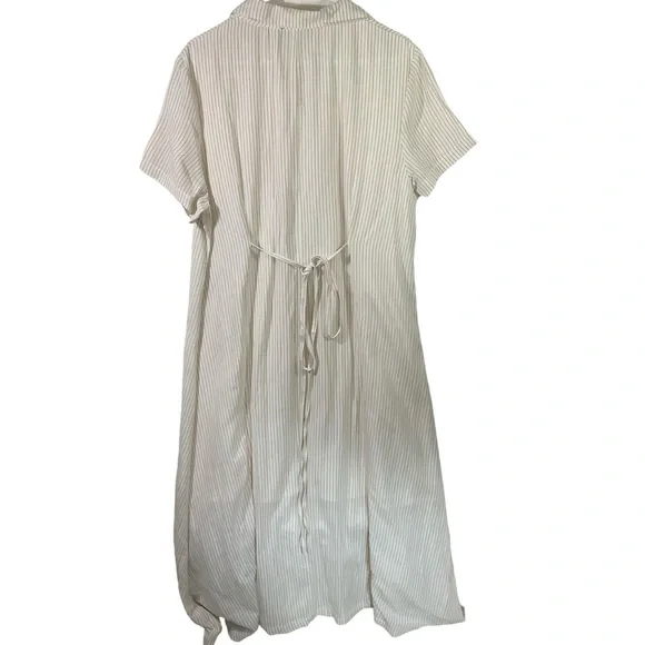 Able Striped Maxi Dress Short Sleeve Sustainable - Picture 3 of 6